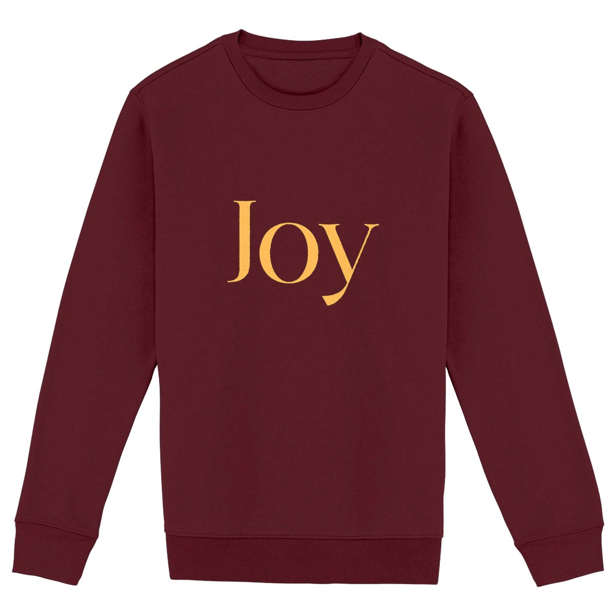 Joy - Premium Holiday Sweatshirt - front_burgundy