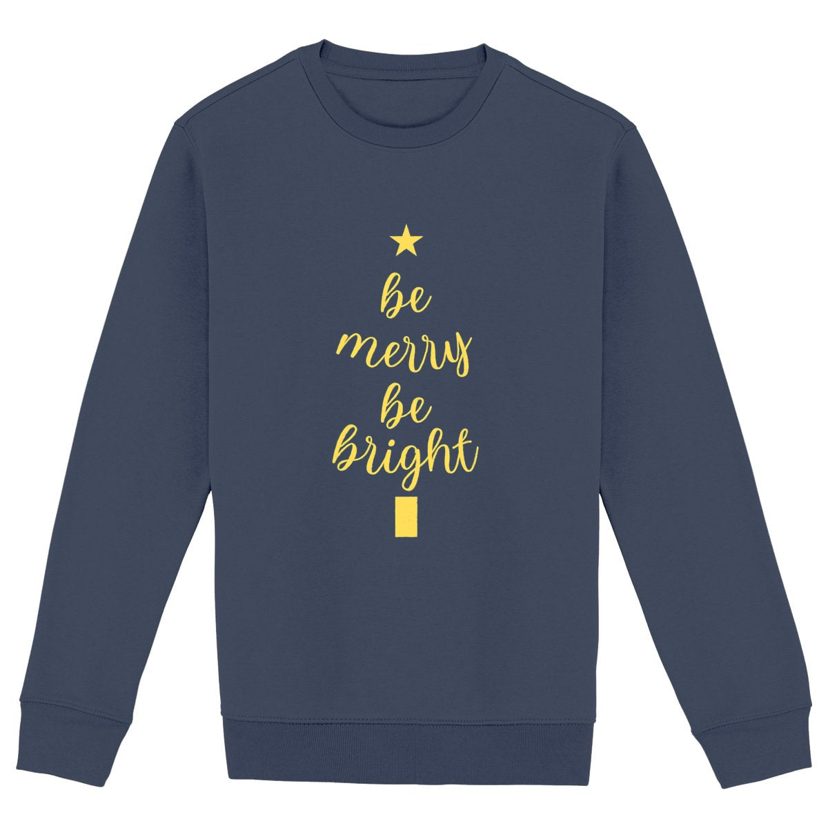 Heavyweight Unisex sweat-shirt: Be Merry, Be Bright Holiday Style - front_navy